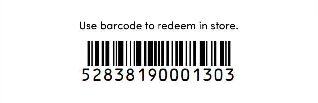  Use Barcode To Redeem In Store