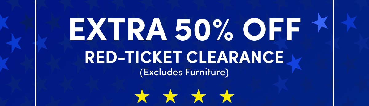  Extra 50% Off Red-Ticket Clearance